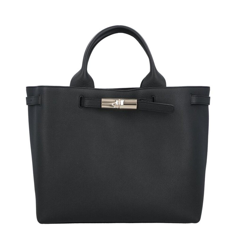 Longchamp Le Smart Large Leather Handbag, Black